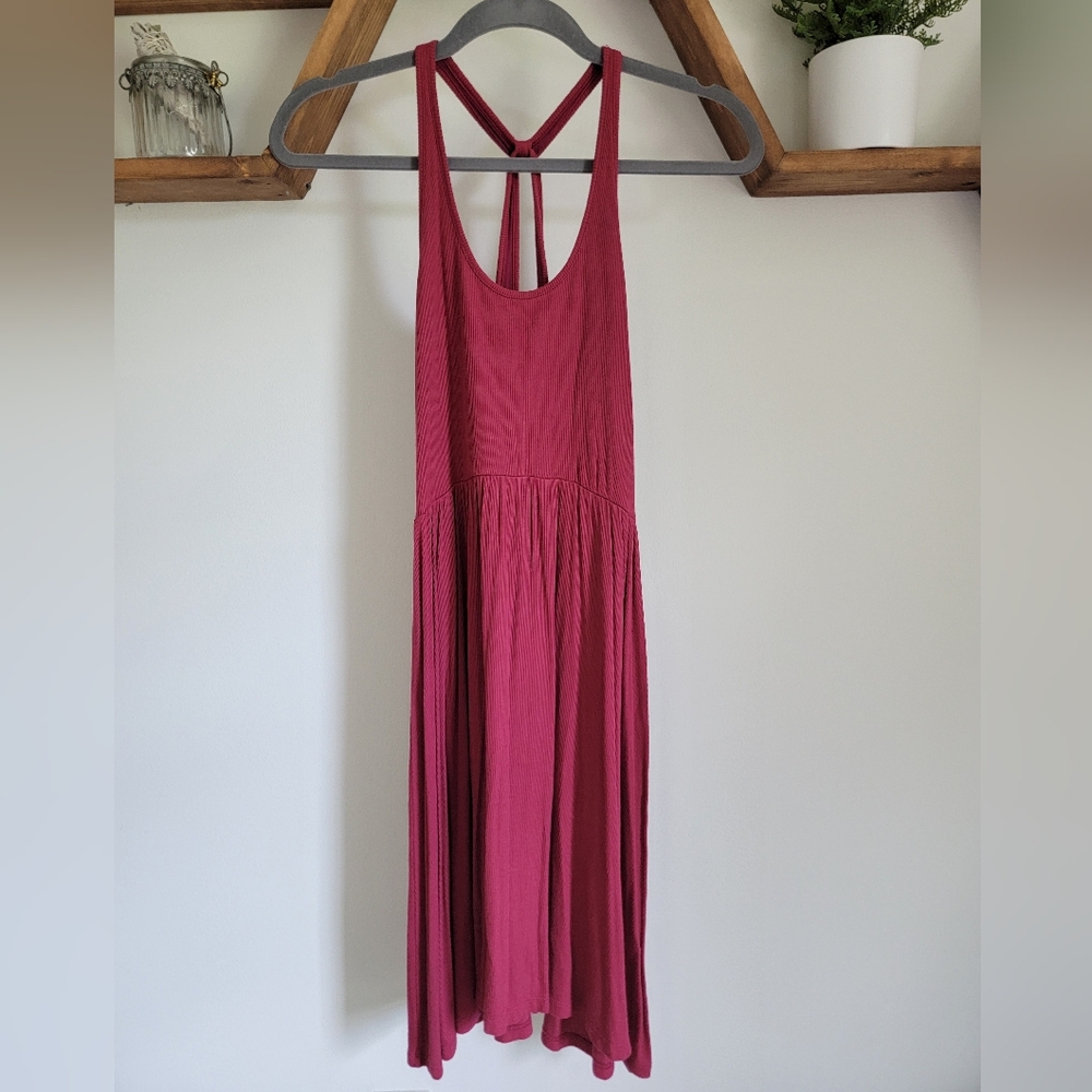 Red casual dress